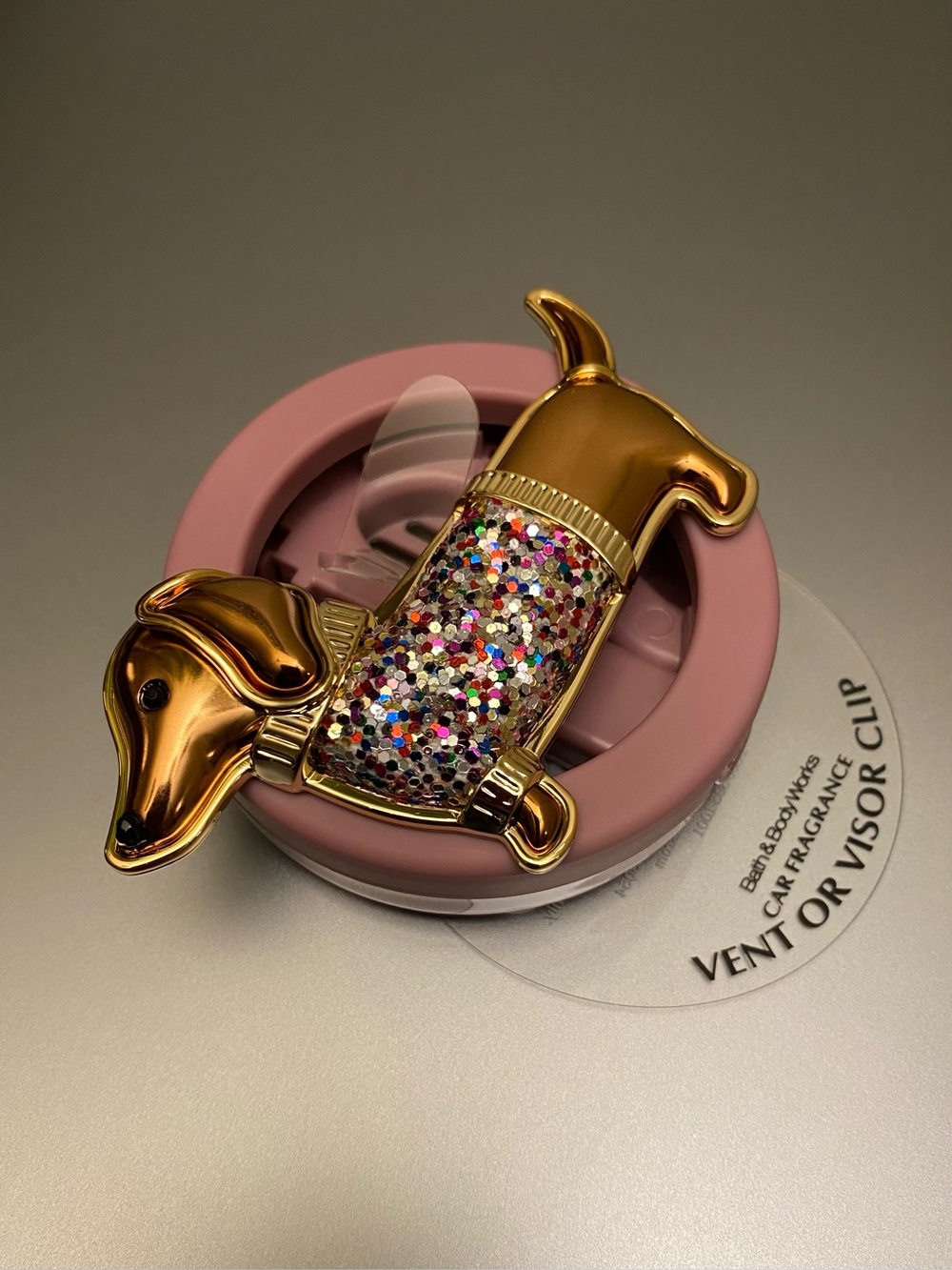 Bath & Body Works Dachshund Car Fragrance Vent or Visor Clip